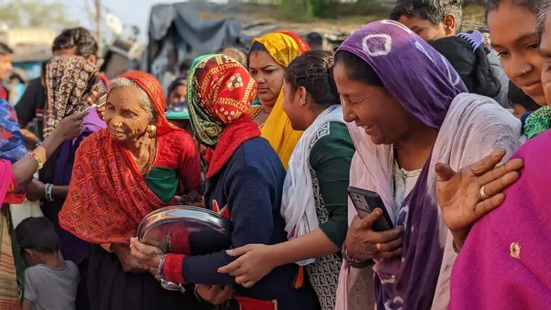 India Recycles volunteers helping at a community event